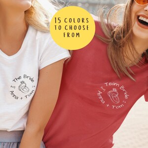 Personalized Bride & Team Bride T-Shirts: Hen Party Wedding Favors