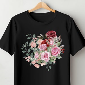 Floral Roses T-shirt: Colorful Flower Lover Gift