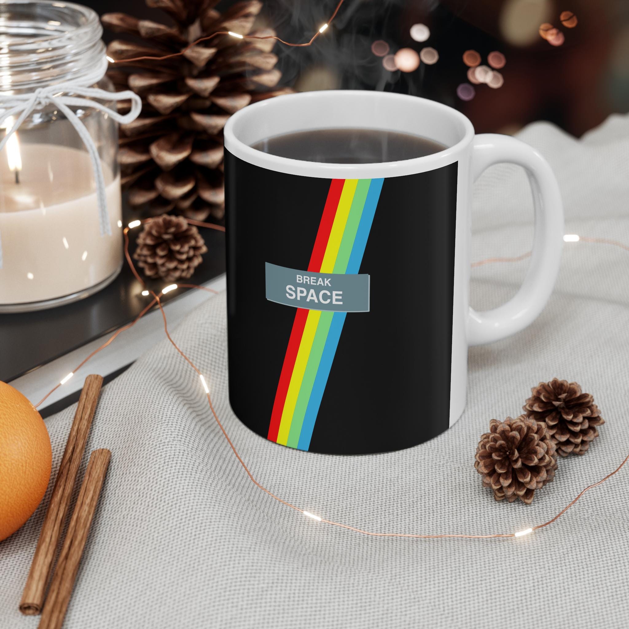 ZX Spectrum Keyboard Retro Art 11oz White Mug - Etsy