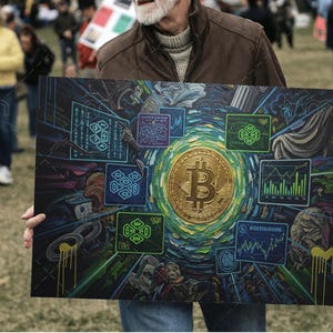Bitcoin Wall Art Printable | Cryptocurrency Digital Download | Modern Crypto Decor | Instant Download