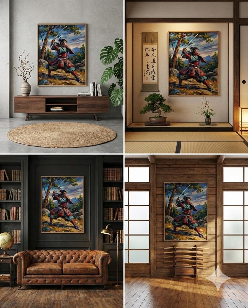 Samurai Warrior Art Print: Japanese Bushido Zen Decor (digital Download ...