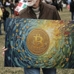 Bitcoin Wall Art Printable | Cryptocurrency Digital Download | Modern Crypto Decor | Instant Download
