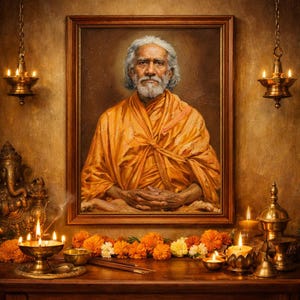 Sri Yukteswar Giri spirituelles Porträt • Personalisierte Andachts Wandkunst (Digitaler Download)