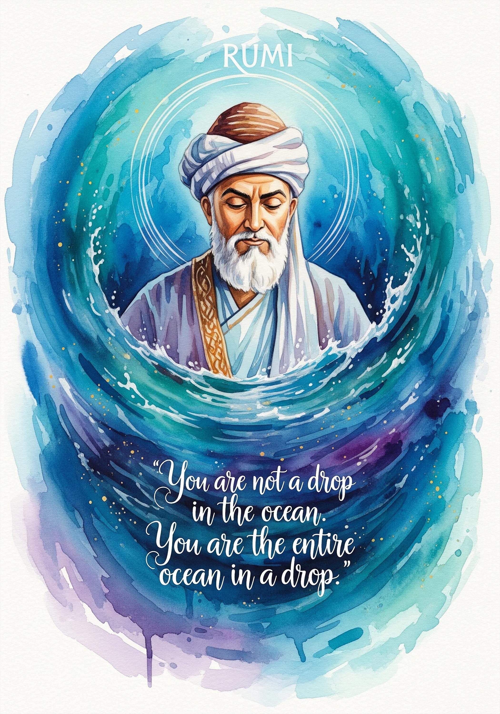 Rumi Art Print Inspirational Quote Wall Art Spiritual Digital rumi-art-print-inspirational-quote-wall-art-spiritual-digital