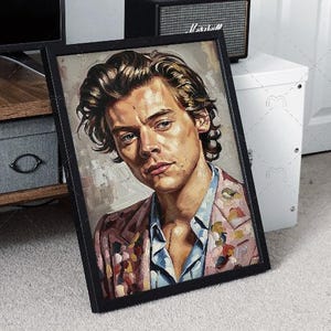 Harry Styles Digital Painting | Music Icon Fan Art Portrait | Instant Download Wall Art