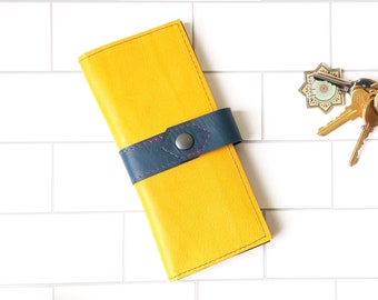 The Mavis Wallet in Lemon Yellow