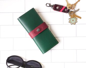 The Mavis Wallet in Emerald Green