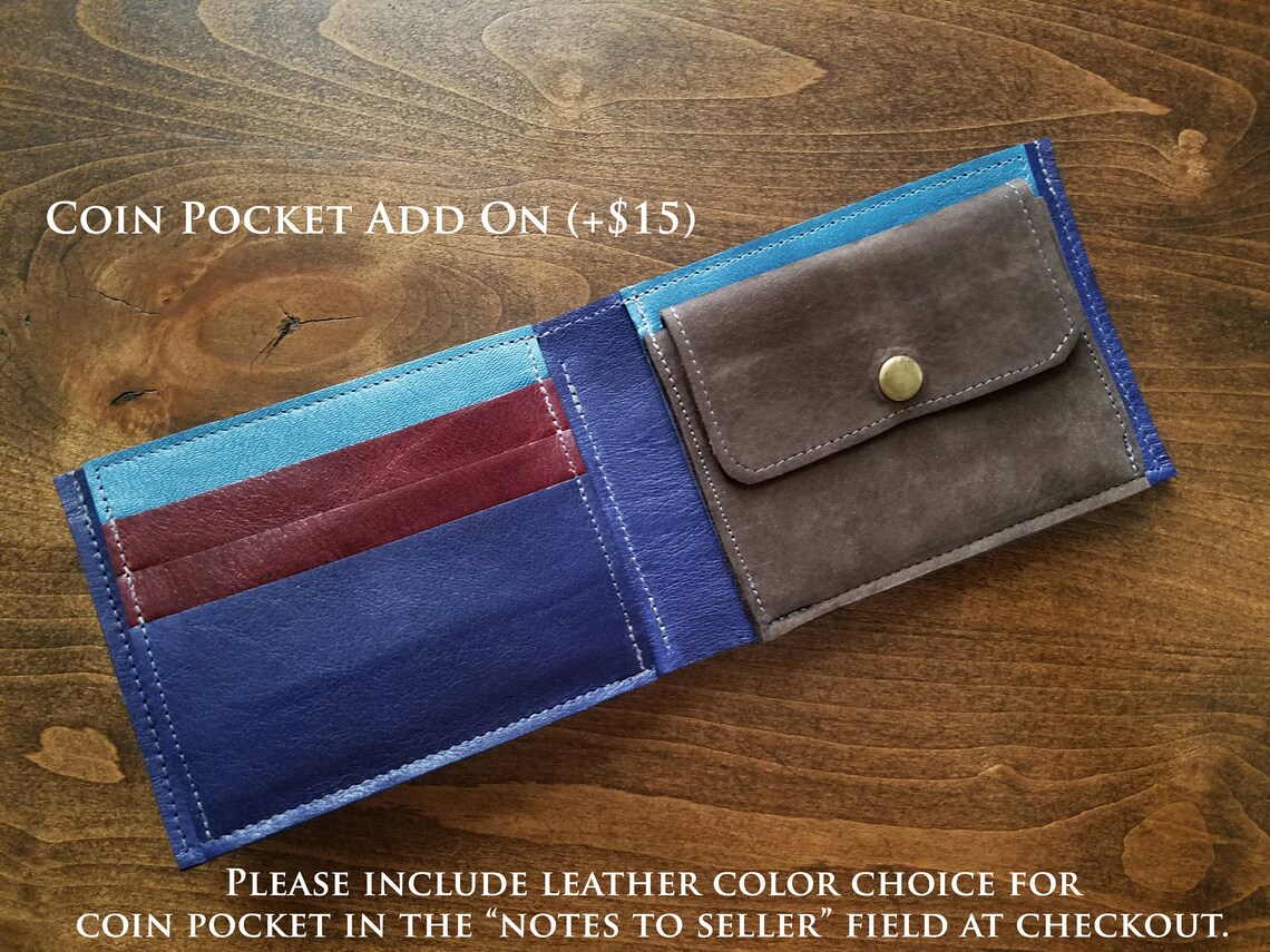 Mens Yellow Wallet Mens Unique Minimalist Slim Leather Bifold Etsy