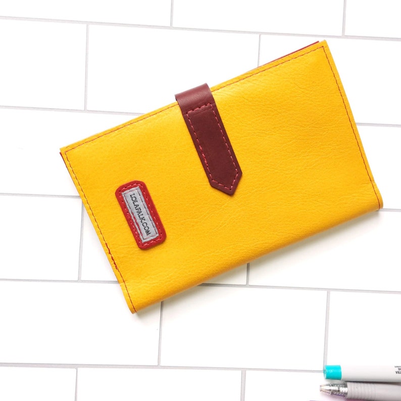 The LF Leather Notebook in Mustard Yellow image 2