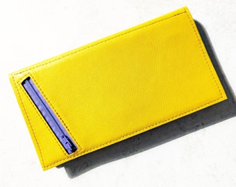 The Stella Travel Wallet Clutch in Mustard Yellow