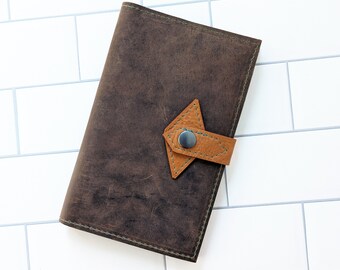 The LF Leather Notebook in Chocolate Brown