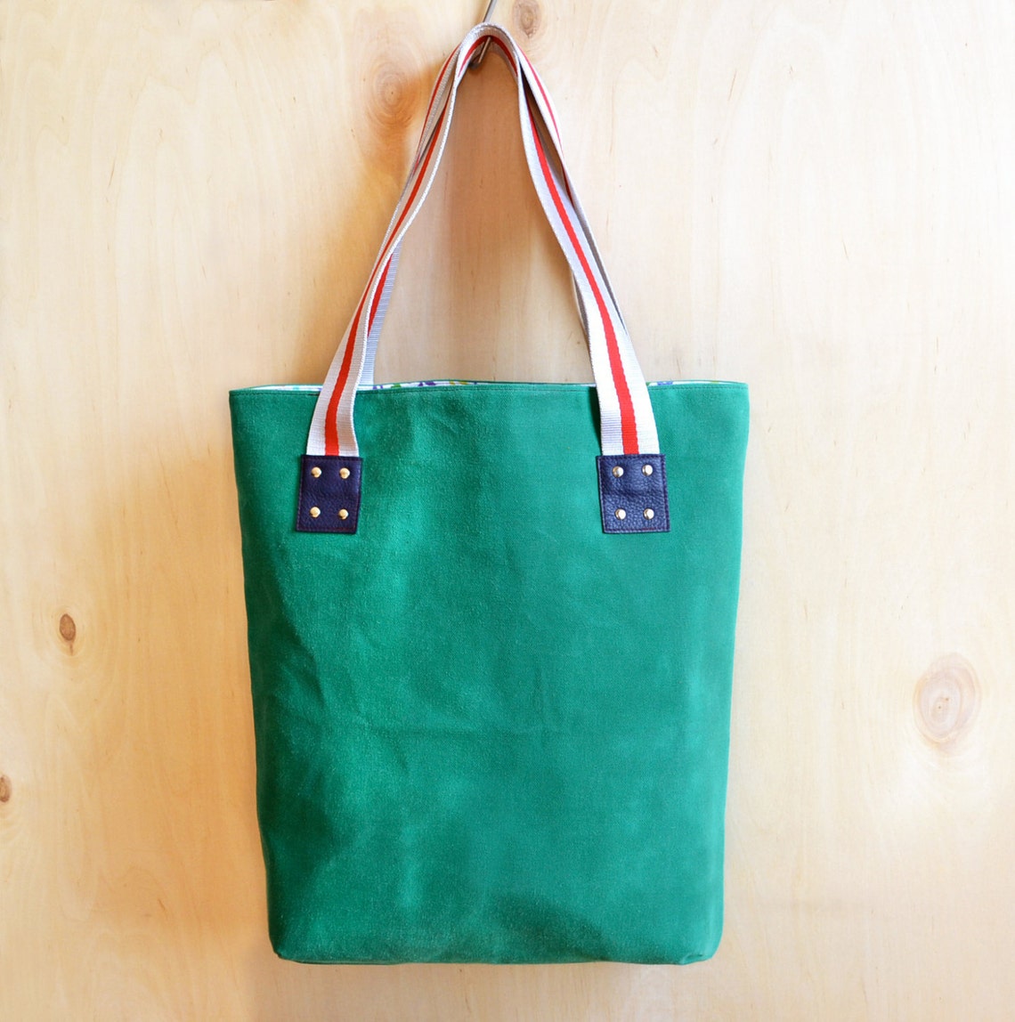 Waxed Canvas Tote Bag Unique Market Shoulder Totebag Birthday Etsy