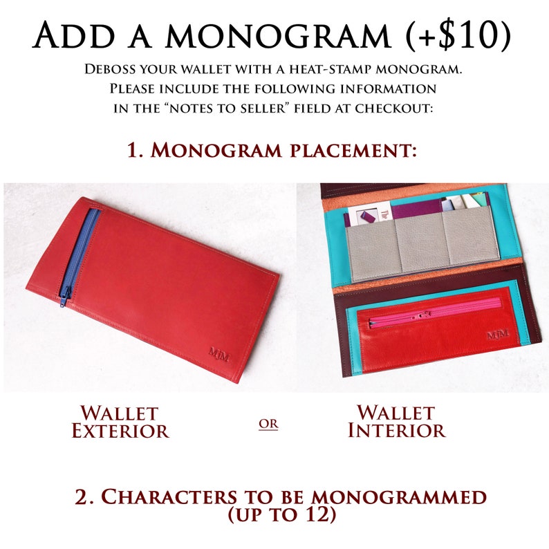 Leather Clutch Wallet With Phone Pocket Slim Travel Organizer Etsy