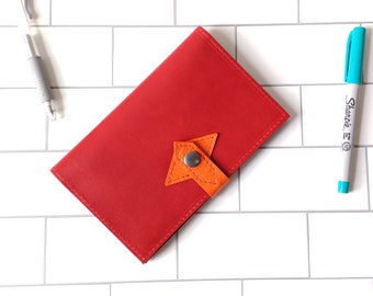 The LF Leather Notebook in London Bus Red