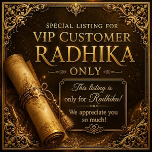 CUSTOM Order only for RADHIKA! Specialty discounted bulk pricing for continual orders- includes PDF proof, diploma, and premium padded Cover