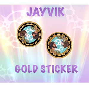 Jayvik Gold Gebürsteter Vinyl Aufkleber | 3" Aufkleber