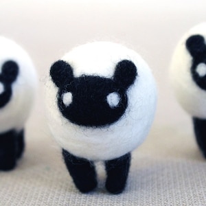 Needle Felted Herd of 3 Sheep or Lambs - Made to Order - Felt Sheep - Sheep Art - Sheep Figurines