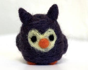 Needle Felted Owl Soft Sculpture Figurine - Made to Order - Owl Art - Felt Owl Miniature