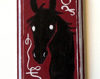 Horse Original Wall Art Acrylic Painting by Karen Watkins