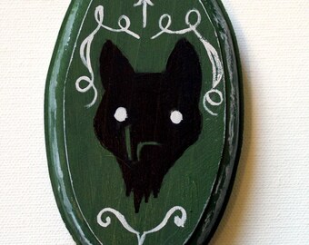 Wolf Original Wall Art Acrylic Painting by Karen Watkins