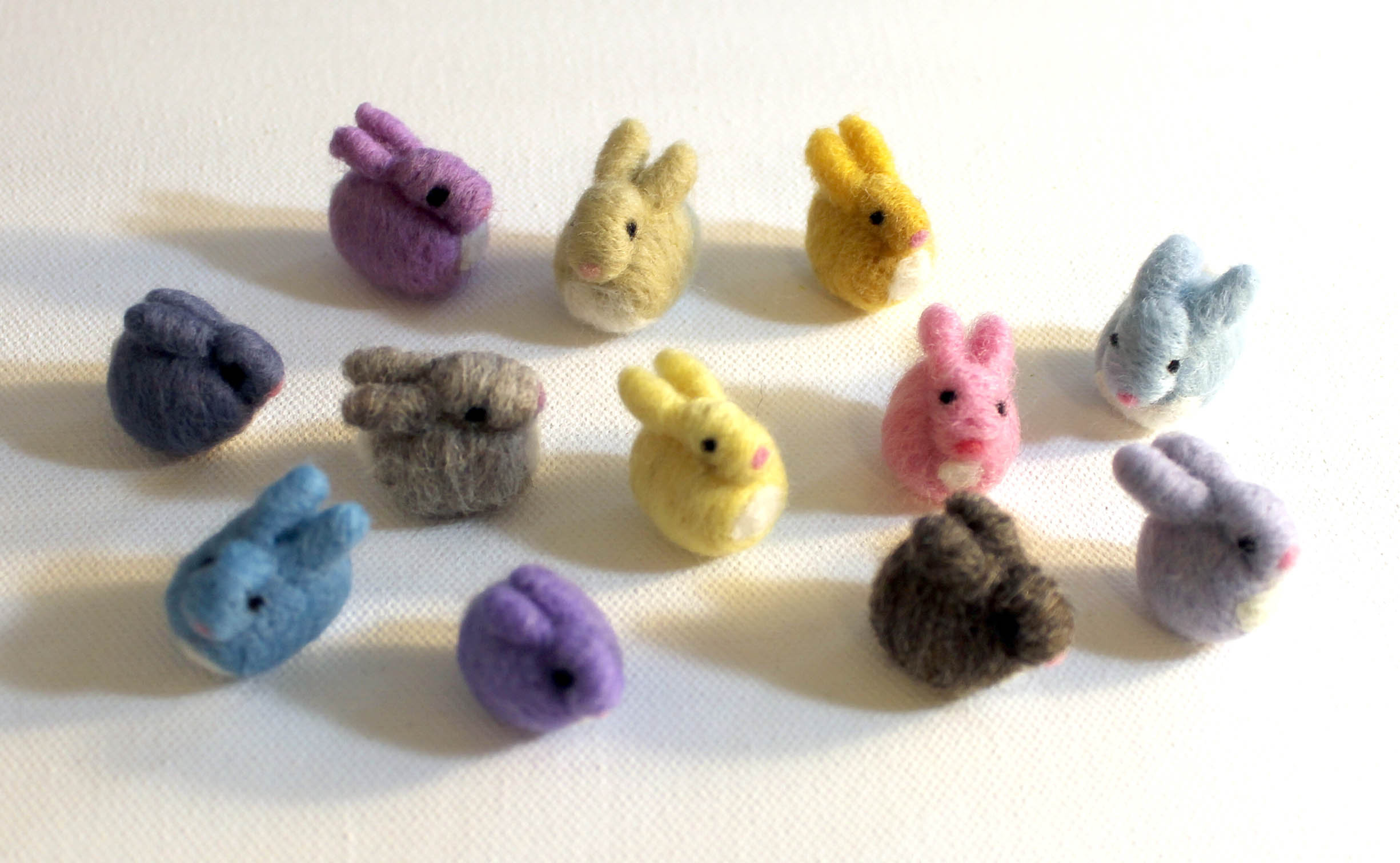 12 Felted Bunnies Easter - Made to Order - Set of a Dozen Needle Felt ...