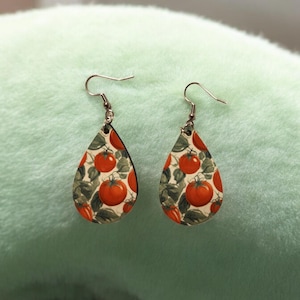 Tomato Earrings | Tomato Jewelry | Dangle Earrings | Statement Earrings | Tomato Gift | Tomato Girl | Fruit Earrings | Food Earrings
