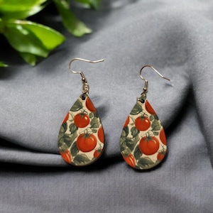 Tomato Earrings | Tomato Jewelry | Dangle Earrings | Statement Earrings | Tomato Gift | Tomato Girl | Fruit Earrings | Food Earrings