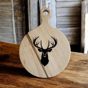 Deer Charcuterie Board | Hunter Gift | Deer Hunter Gift | Valentine&#39;s Gift | Gift For Him | Antlers | Sportsman Gift | Charcuterie Board