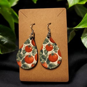 Tomato Earrings | Tomato Jewelry | Dangle Earrings | Statement Earrings | Tomato Gift | Tomato Girl | Fruit Earrings | Food Earrings