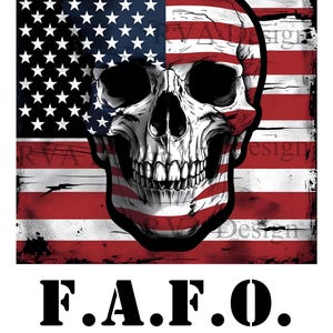 FAFO Digital Download | FAFO png | FAFO jpeg | American flag skull | fafo svg | skull with flag