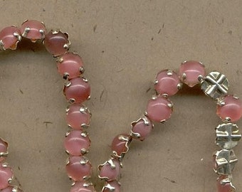 Vintage Rose Montees Pomelo Rosa Moonstone Haskell Abalorios 2 Agujeros Coser en Botones