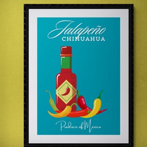Chilipeperprint | Rode hete peper | Poster chilipeper | Muurkunst chili keuken | Muurposter keuken | Eetkamerposter
