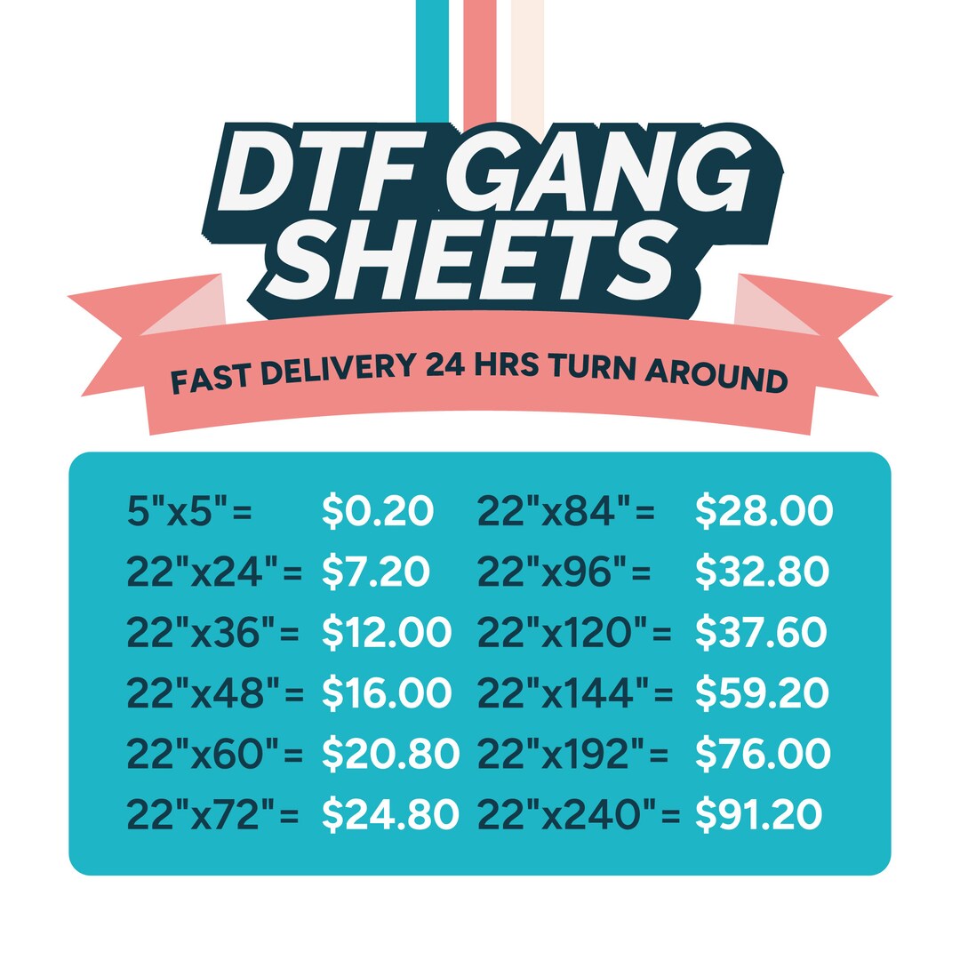 Custom DTF Gang Sheet Printing – High-quality Direct to Film Transfer ...