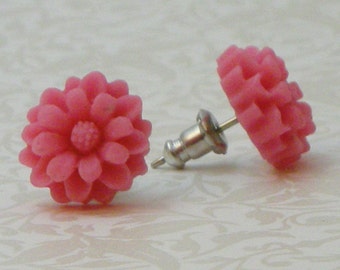 Daisy Flower Earrings - Pink