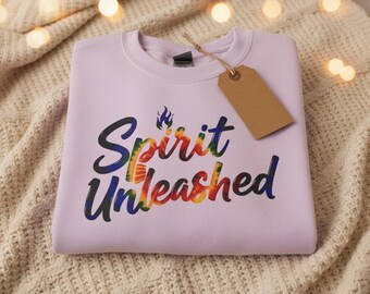 SPIRIT UNLEASHED Unisex Sweatshirt, Christian Faith Cozy Jumper, Inspirational Top, Religious Pullover, Gift for Men and Women, Christian