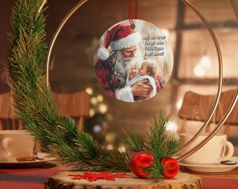 Christmas Metal Ornaments - Heartwarming Holiday Decor, Personalized Gifts, Tree Decorations, Keepsake Ornaments, Seasonal Joy