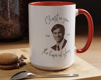 Colorful Accent Coffee Mug, Favorite 'Mug' Design, 11oz, 15oz, Good Morning Coffee Cup, Cute Tea Mug, Novelty Gift, Ceramic Mug