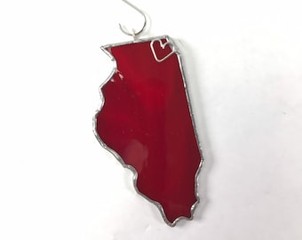 Illinois State Stained Glass Ornament or Window Sun Catcher