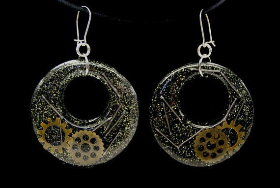 Resin Mold Earring Hoops Donut Diamond Pendant Jewelry Earrings Reusable Plastic