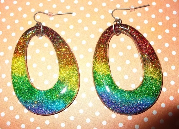 Resin Mold Earring Hoops Donut Diamond Pendant Jewelry Earrings Reusable Plastic