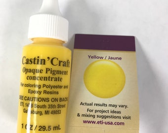 Yellow Opaque 29ml Dye Colorant Resin Epoxy Tint Castin' Craft