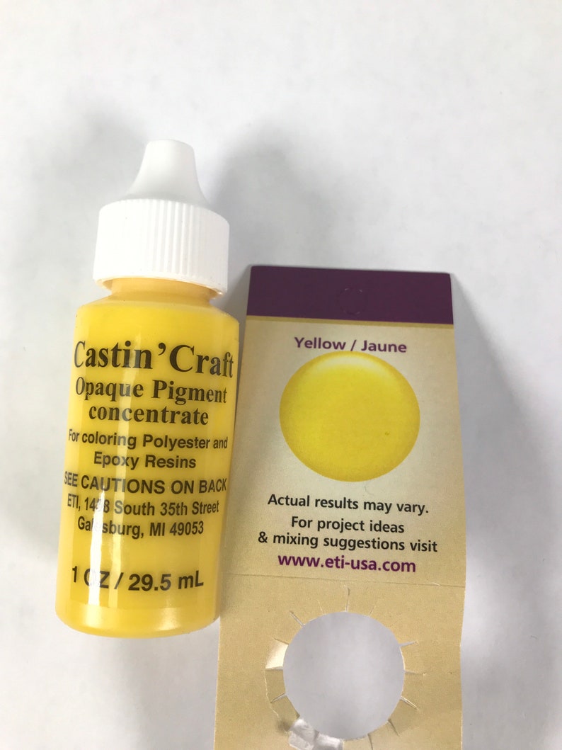 Yellow Opaque 29ml Dye Colorant Resin Epoxy Tint Castin' Etsy
