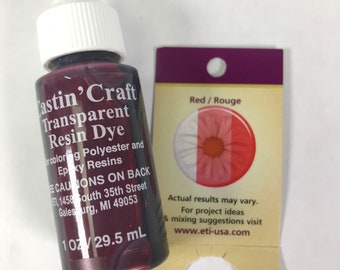 Resin Dye Red Transparent 29ml Colorant Epoxy Castin' Craft