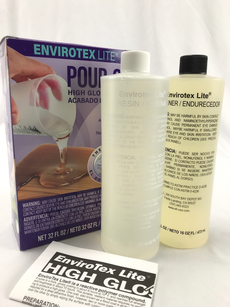 Resin EnviroTex Lite PourOn Gloss Finish 32 oz Equals 50