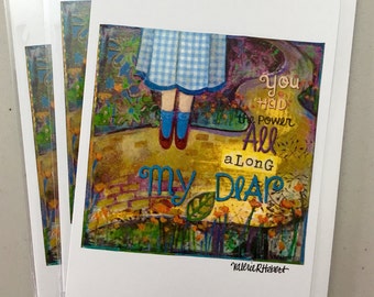 Wizard of Oz Art Greeting Card - You Had The Power