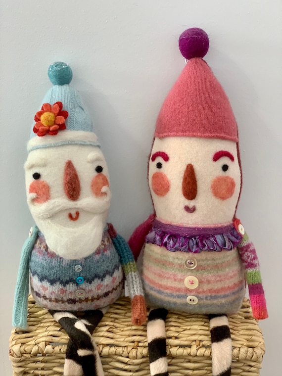 Eco-Friendly Plush Nordic Style Loveable Elf Doll - Choose Your Favorite Doll - Needlefelted Collectible Doll by Val's Art Studio