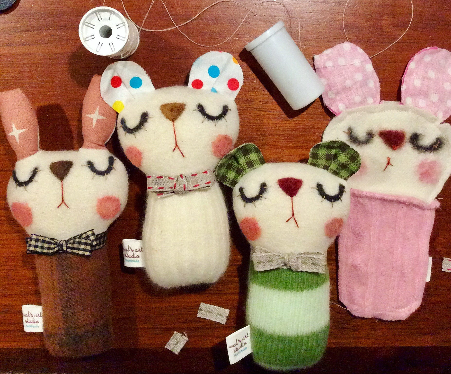 Eco Friendly Plush Baby Rattle- Needlefelted and Stitched Patchwork ...