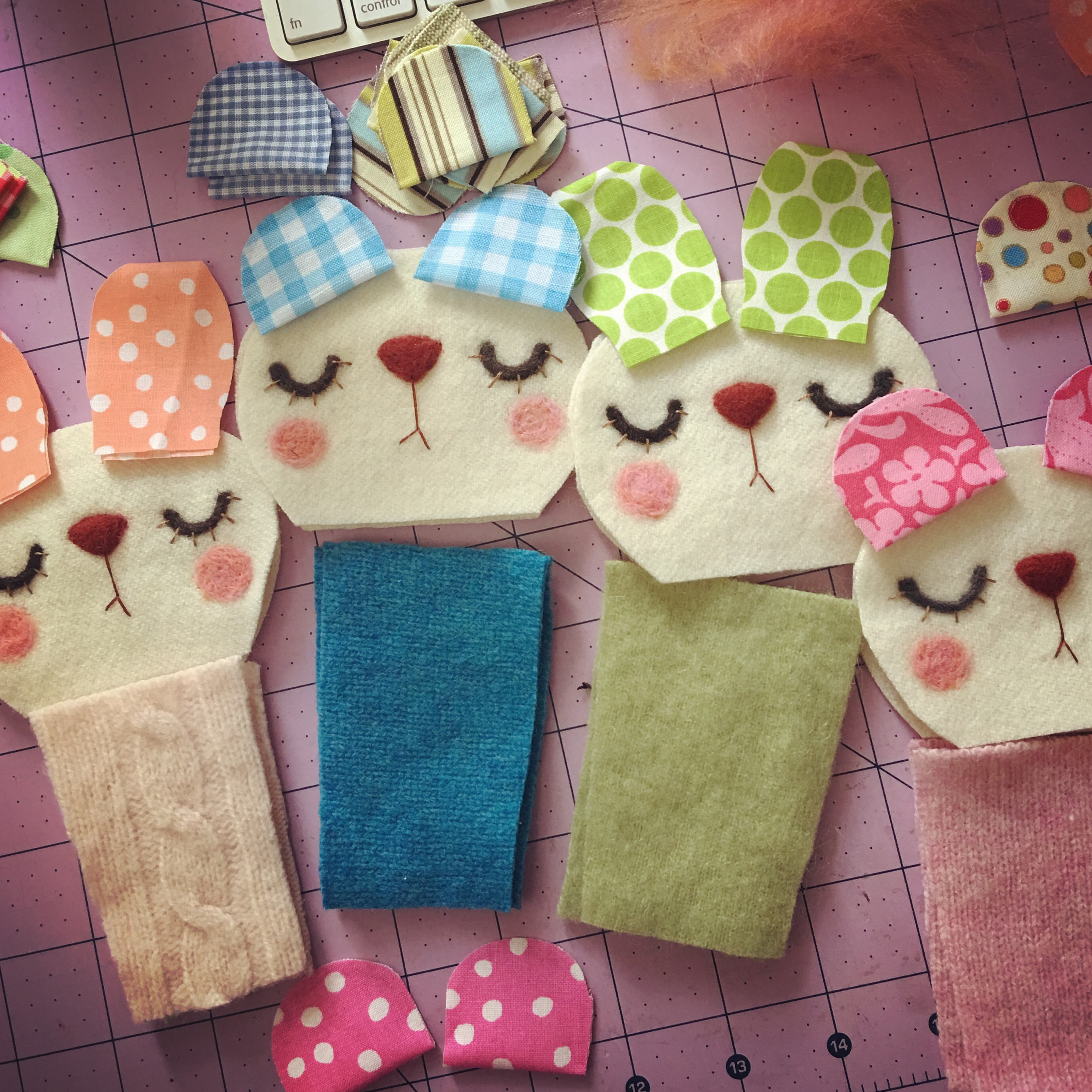 Eco Friendly Plush Baby Rattle- Needlefelted and Stitched Patchwork ...