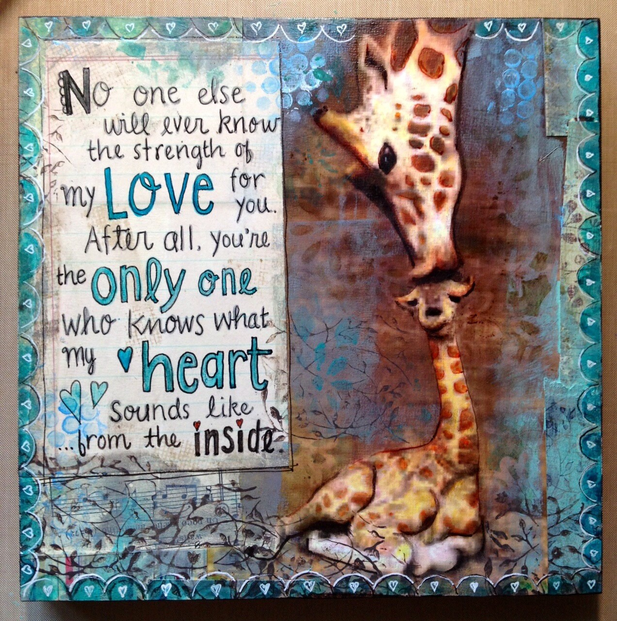 Fine Art Reproduction From My Original Art- for Beloved Baby- No One Will  Ever Know the Strength of My Love for You- by Valsartstudio - Etsy, image size:1272x1280