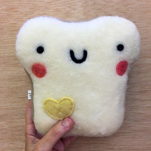 Mr. Toasty Plush Pillow in Two Sizes - Handmade Needle Felted Bread Food Friend